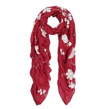 Load image into Gallery viewer, Premium Elegant Lace Floral Embroidered Scarf Wrap