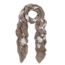 Load image into Gallery viewer, Premium Elegant Lace Floral Embroidered Scarf Wrap