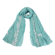 Load image into Gallery viewer, Premium Elegant Lace Cherry Blossom Floral Embroidered Scarf Wrap - Diff Colors