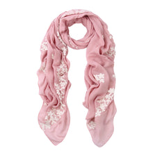 Load image into Gallery viewer, Premium Elegant Lace Cherry Blossom Floral Embroidered Scarf Wrap - Diff Colors