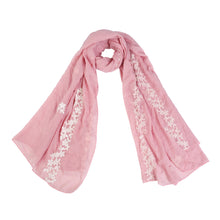 Load image into Gallery viewer, Premium Elegant Lace Cherry Blossom Floral Embroidered Scarf Wrap - Diff Colors