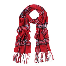 Load image into Gallery viewer, Premium Unisex Plaid &amp; Checkered Winter Fringe Scarf - Diff Colors &amp; Patterns
