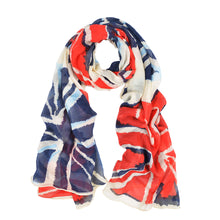 Load image into Gallery viewer, Vintage UK British Flag Union Jack Style Fashion Scarf Wrap