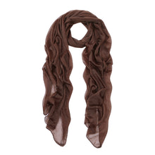 Load image into Gallery viewer, Elegant Silky Chiffon Sheer Plain Oblong Scarf Wrap