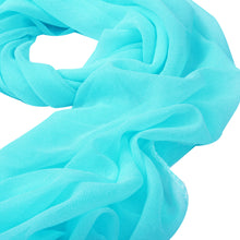 Load image into Gallery viewer, Elegant Silky Chiffon Sheer Plain Oblong Scarf Wrap