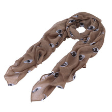 Load image into Gallery viewer, Large Unique Evil Eye Design Scarf Wrap Shawl Stole