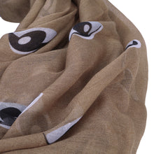 Load image into Gallery viewer, Large Unique Evil Eye Design Scarf Wrap Shawl Stole