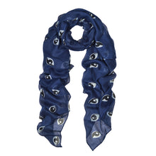 Load image into Gallery viewer, Large Unique Evil Eye Design Scarf Wrap Shawl Stole
