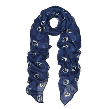Load image into Gallery viewer, Large Unique Evil Eye Design Scarf Wrap Shawl Stole
