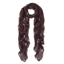 Load image into Gallery viewer, Large Unique Evil Eye Design Scarf Wrap Shawl Stole