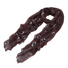 Load image into Gallery viewer, Large Unique Evil Eye Design Scarf Wrap Shawl Stole