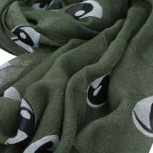 Load image into Gallery viewer, Large Unique Evil Eye Design Scarf Wrap Shawl Stole