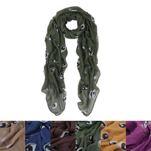 Load image into Gallery viewer, Large Unique Evil Eye Design Scarf Wrap Shawl Stole