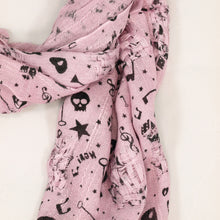 Load image into Gallery viewer, Skulls & Stars Multi Print Rebel Scarf