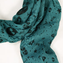 Load image into Gallery viewer, Skulls & Stars Multi Print Rebel Scarf
