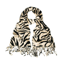 Load image into Gallery viewer, TrendsBlue Elegant Zebra Animal Print Fringe Scarf - Diff Colors Avail