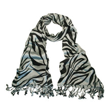 Load image into Gallery viewer, TrendsBlue Elegant Zebra Animal Print Fringe Scarf - Diff Colors Avail