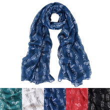 Load image into Gallery viewer, Premium Music Notes & Chords Fashion Scarf Wrap - Different Colors