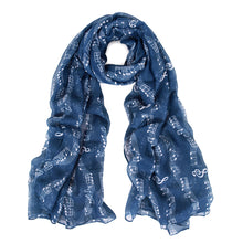 Load image into Gallery viewer, Premium Music Notes & Chords Fashion Scarf Wrap - Different Colors