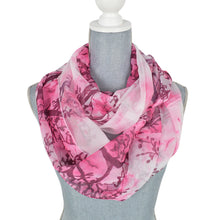 Load image into Gallery viewer, Elegant Chiffon Tree Leaves Infinity Loop Circle Fashion Scarf