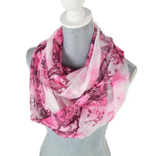Load image into Gallery viewer, Elegant Chiffon Tree Leaves Infinity Loop Circle Fashion Scarf
