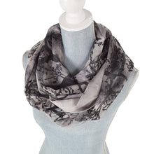 Load image into Gallery viewer, Elegant Chiffon Tree Leaves Infinity Loop Circle Fashion Scarf