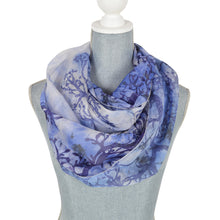 Load image into Gallery viewer, Elegant Chiffon Tree Leaves Infinity Loop Circle Fashion Scarf
