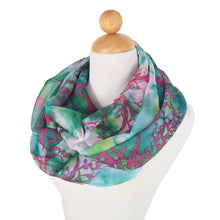 Load image into Gallery viewer, Elegant Chiffon Tree Leaves Infinity Loop Circle Fashion Scarf