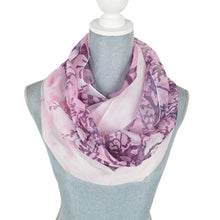 Load image into Gallery viewer, Elegant Chiffon Tree Leaves Infinity Loop Circle Fashion Scarf