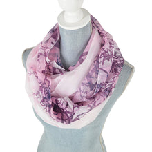 Load image into Gallery viewer, Elegant Chiffon Tree Leaves Infinity Loop Circle Fashion Scarf