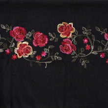 Load image into Gallery viewer, Premium Embroidered Floral Rose Patterned Border Scarf Wrap Shawl