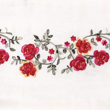 Load image into Gallery viewer, Premium Embroidered Floral Rose Patterned Border Scarf Wrap Shawl