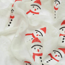 Load image into Gallery viewer, Holiday Christmas Snowman Snowflake Print Winter 3D Patterned Scarf Wrap