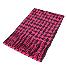 Load image into Gallery viewer, Classic Premium Unisex Houndstooth Winter Fringe Scarf