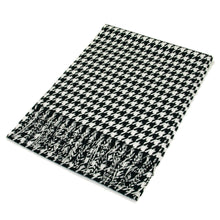 Load image into Gallery viewer, Classic Premium Unisex Houndstooth Winter Fringe Scarf