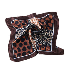 Load image into Gallery viewer, Premium Silk Feel Animal Print Square Satin Scarf 20"- Different Prints Available