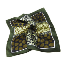 Load image into Gallery viewer, Premium Silk Feel Animal Print Square Satin Scarf 20"- Different Prints Available