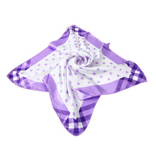 Load image into Gallery viewer, Premium Silk Feel Polka Dots Square Satin Scarf 20" - Different Prints Available