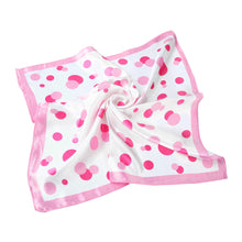 Load image into Gallery viewer, Premium Silk Feel Polka Dots Square Satin Scarf 20" - Different Prints Available