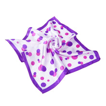 Load image into Gallery viewer, Premium Silk Feel Polka Dots Square Satin Scarf 20" - Different Prints Available