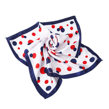 Load image into Gallery viewer, Premium Silk Feel Polka Dots Square Satin Scarf 20" - Different Prints Available