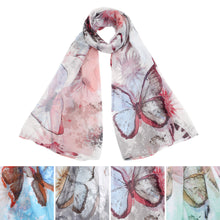 Load image into Gallery viewer, Elegant Butterfly Print Scarf Wrap - Different Colors