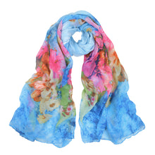 Load image into Gallery viewer, Elegant Painted Flower Floral Print Scarf Wrap - Different Colors