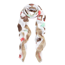 Load image into Gallery viewer, Elegant Hearts Print Frayed End Scarf Wrap - Diff Colors Available