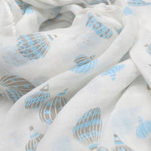 Load image into Gallery viewer, Elegant Hot Air Balloon Print Frayed End Fashion Scarf - Different Colors