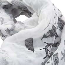 Load image into Gallery viewer, Elegant Anchor & Rudder Print Frayed End Scarf Wrap - Diff Colors Available