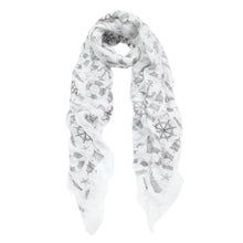 Load image into Gallery viewer, Elegant Anchor & Rudder Print Frayed End Scarf Wrap - Diff Colors Available