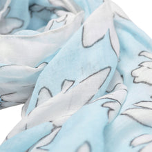 Load image into Gallery viewer, Elegant Sunflower Print Floral Frayed End Scarf - Different Colors