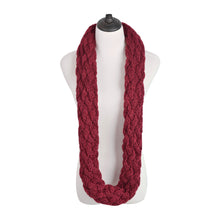 Load image into Gallery viewer, Premium Solid Winter Criss Cross Knit Thick Infinity Loop Circle Scarf