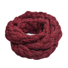 Load image into Gallery viewer, Premium Solid Winter Criss Cross Knit Thick Infinity Loop Circle Scarf